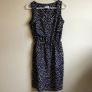 Navy polka dot dress